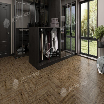 Ламинат Alpine Floor Alpine Floor коллекции HERRINGBONE 12 PRO Бордо LF106-10  