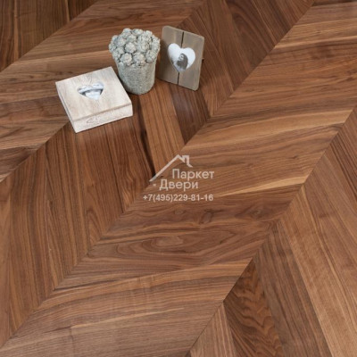 Паркет елка Ablux Орех Американский (WALNUT) Французская Елочка SELECT 600x127x19,5