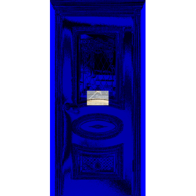 Дверь Ария Корона (со стеклом) VIVA Versal / Эмаль слоновая кость, патина золото /