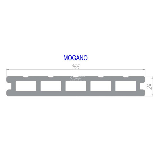 Террасная доска ДПК TerraDeck TR UD MOGANO Серый 3000, 4000x165x24мм Пустотелый профиль.