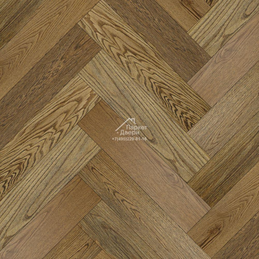Паркет Елка Английская Royal Parket Дуб Натур Вереск лак 490х125х13мм-1