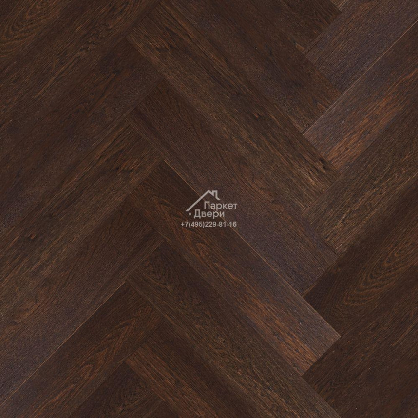 Паркет Елка Английская Royal Parket Дуб Натур Карамель лак 490х125х13мм-1