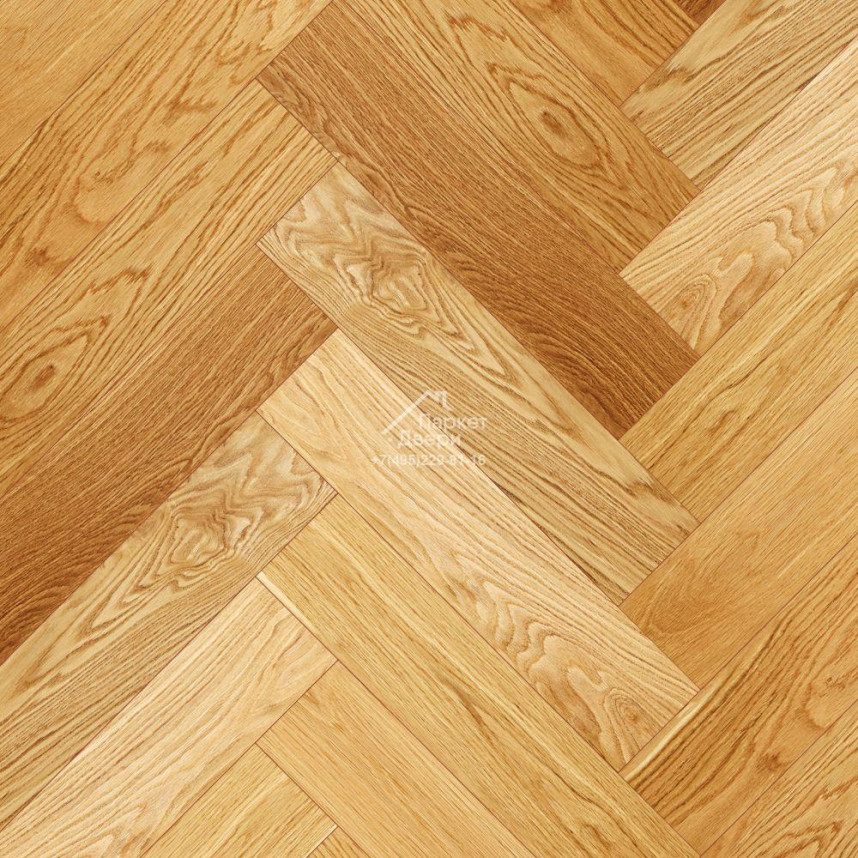 Паркет Елка Английская Royal Parket Дуб Натур лак 490х125х13мм-1