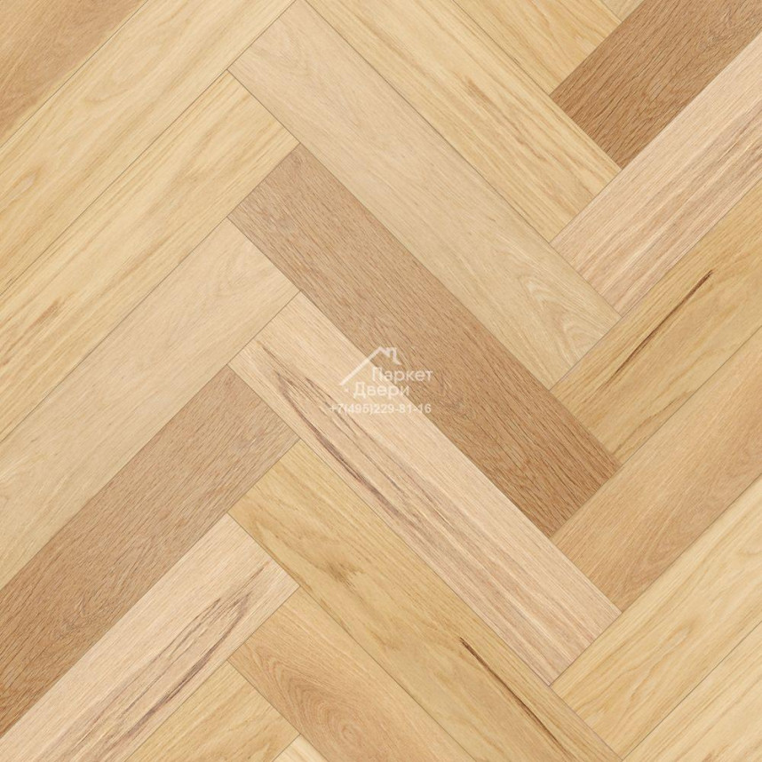 Паркет Елка Английская Royal Parket Дуб Натур Роуз лак 490х125х13мм-1