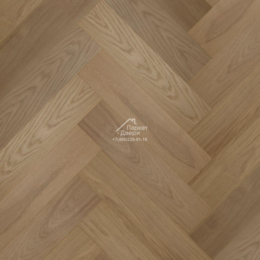 Паркет Елка Английская Royal Parket Дуб Натур Фаро лак 490х125х13мм-1