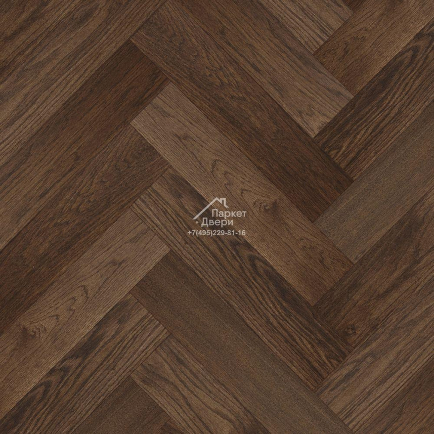 Паркет Елка Английская Royal Parket Дуб Натур Флэйм лак 490х125х13мм-1