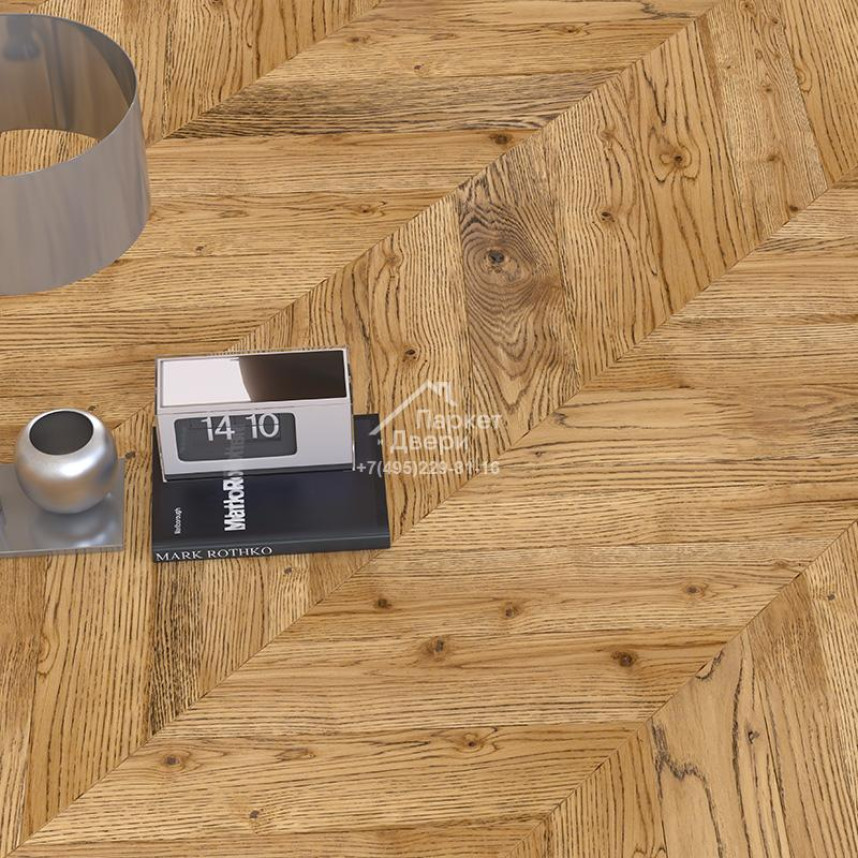 Паркет-елка Gran Parte ТАБАКО / TABACCO французская елка 45° 460х110х15мм-1