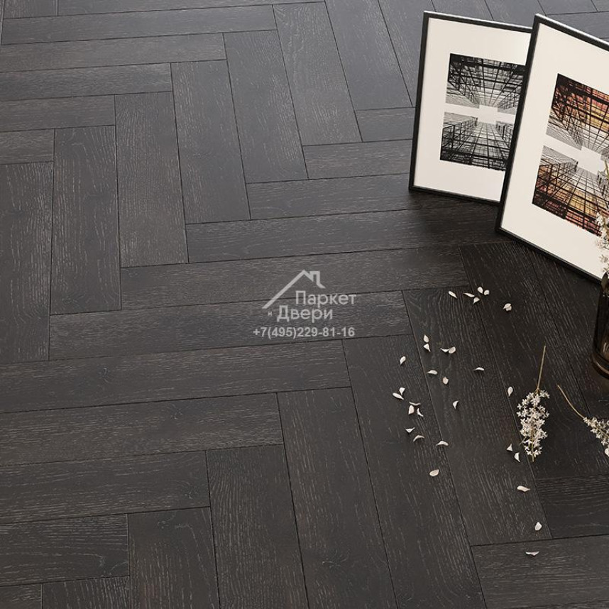 Паркет-елка Gran Parte АНТРАЦИТ / ANTRACITE венгерская елка 550х110х15мм-1