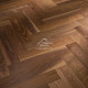 Инженерная доска Ablux Орех Американский SELECT (Англ. Ёлка) 600x125x12, лак