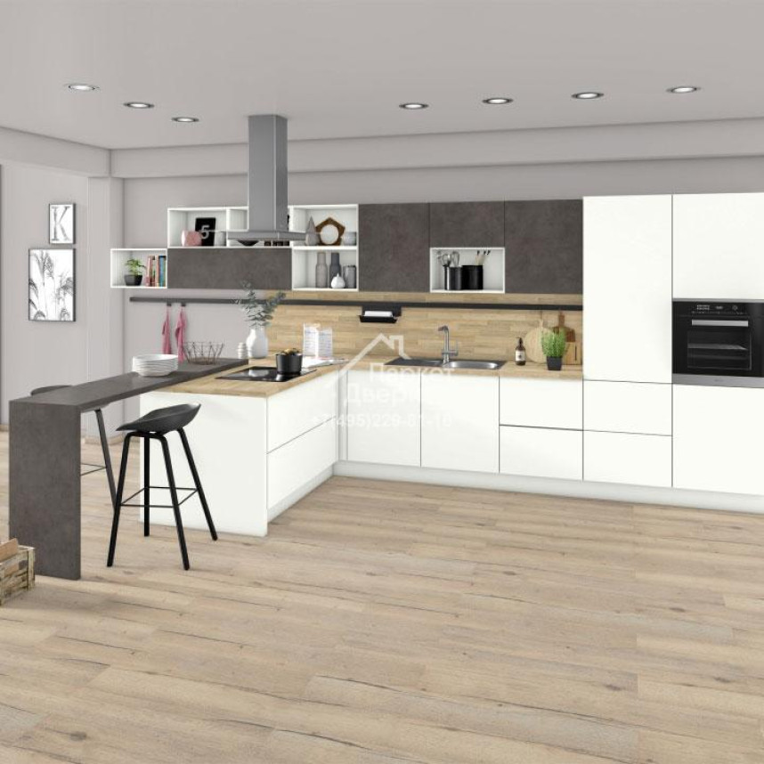 Ламинат EGGER PRO Classic 12/33 4V 015 Дуб Вэлли дымчатый 1292x193x12-2