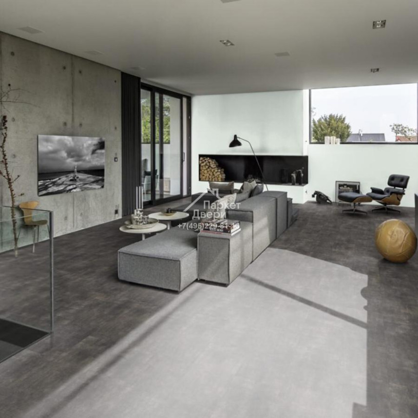 Виниловый пол Kahrs Tiles Stone Click 5 mm STEELE-1