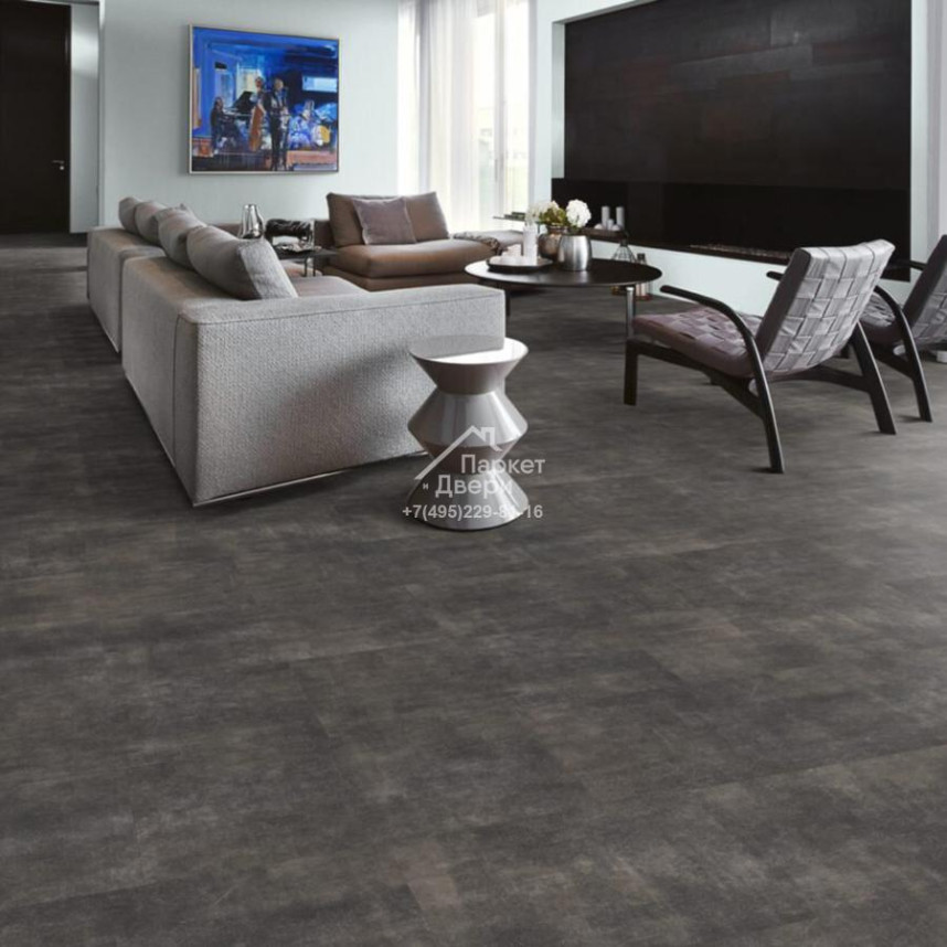 Виниловый пол Kahrs Tiles Stone Click 5 mm STEELE-2