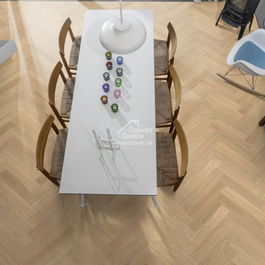 Паркет-елка Kahrs Английская елка Дуб AB Дымчатое белое масло-3