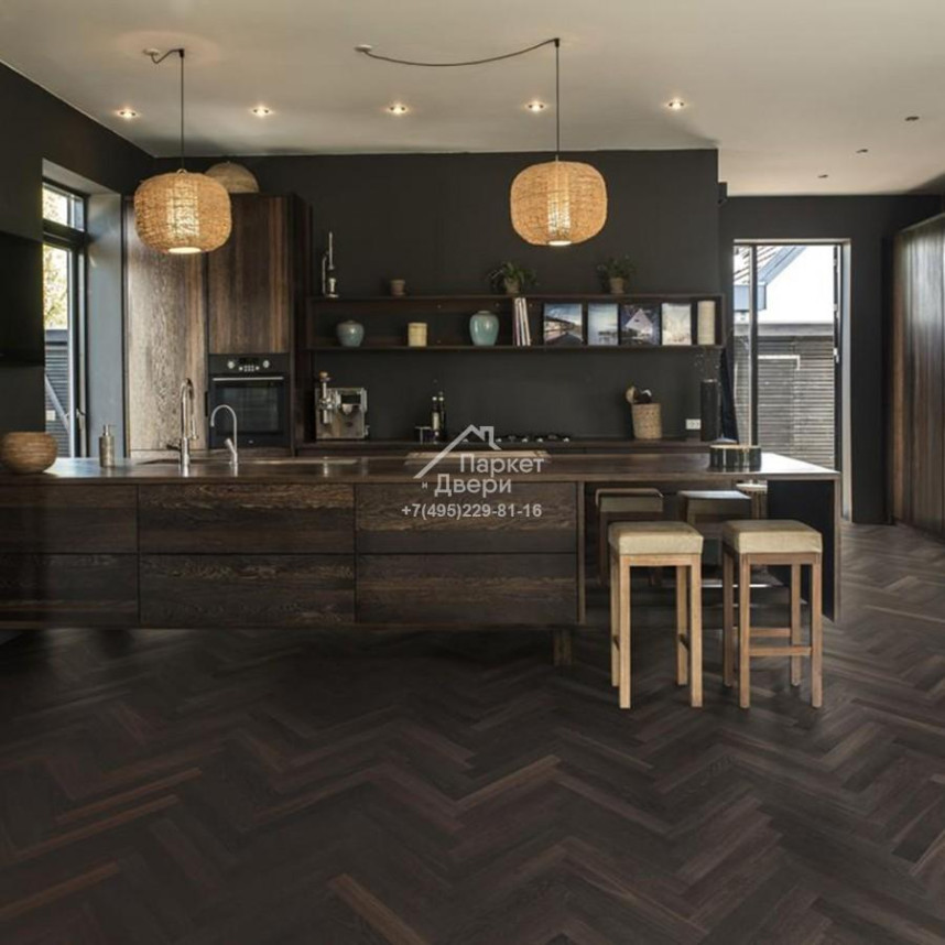 Паркет-елка Kahrs Студио Дуб AB Копченный-1