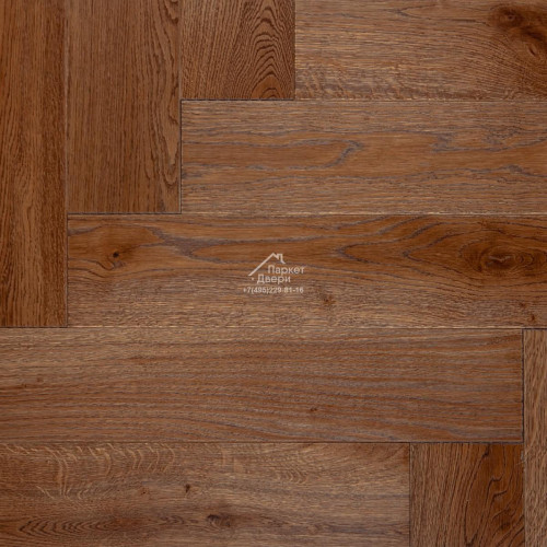 Инженерная доска Kraft Parkett Premium Английская елка Дуб Рустик Арт.405 500/600х100/120х15мм