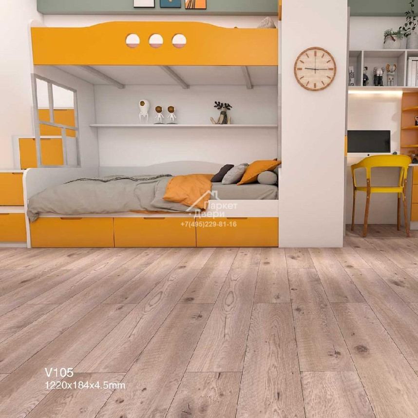 Виниловый пол Betta Villa V105 Дуб Новара 1220х184х4,5-1