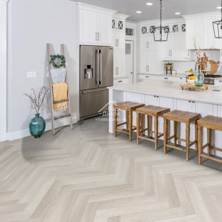 Виниловый пол FirmFit Herringbone CW-3291 Дуб белый 615х123х5-1