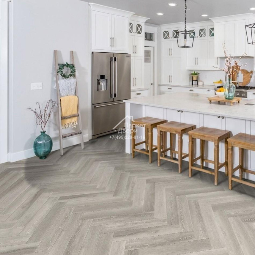 Виниловый пол FirmFit Herringbone EW-2963 Дуб серый браш 615х123х5-2