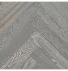 Паркет Wood Bee английская ёлка Herringbone Ясень Фог / Fog 600x92x12