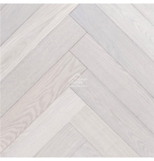 Паркет Wood Bee английская ёлка Herringbone ясень Мунлайт / Moonlight, 600x92x12