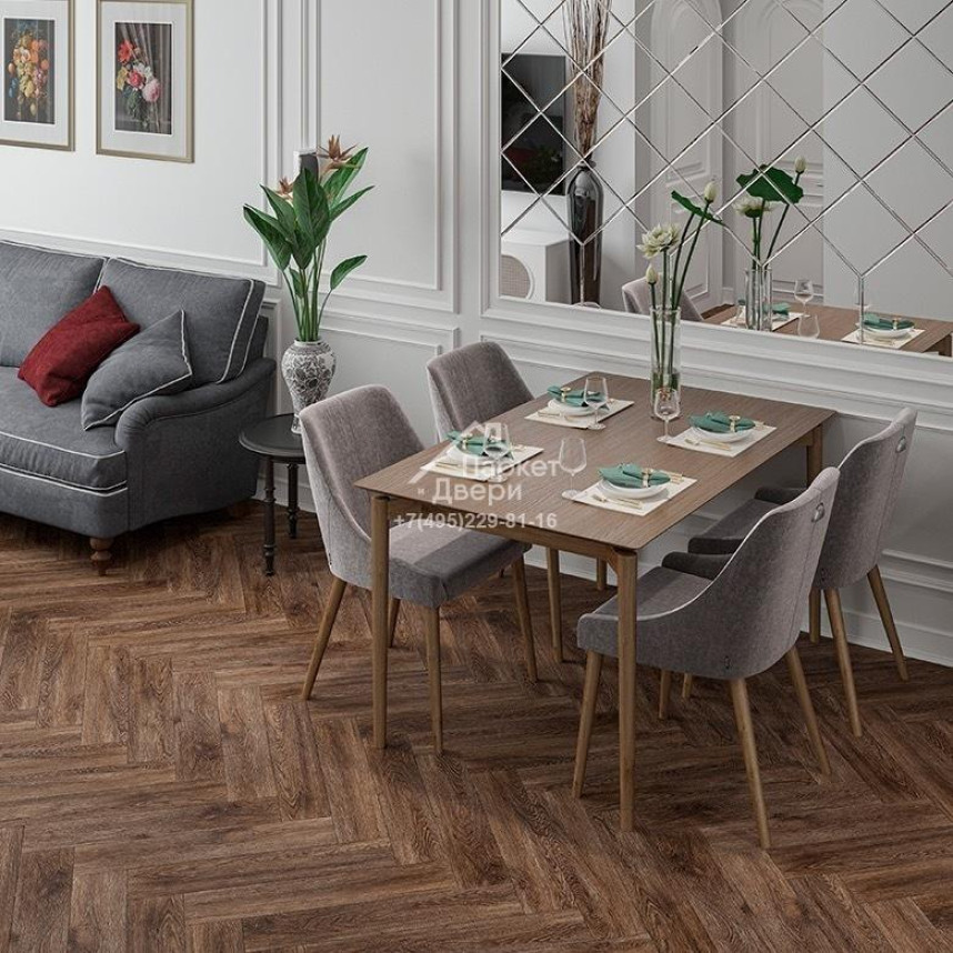 Виниловый ламинат Alta Step Mirada Ёлка SPC4410 Дуб корейский 640*128*4 мм,640*128*4-1