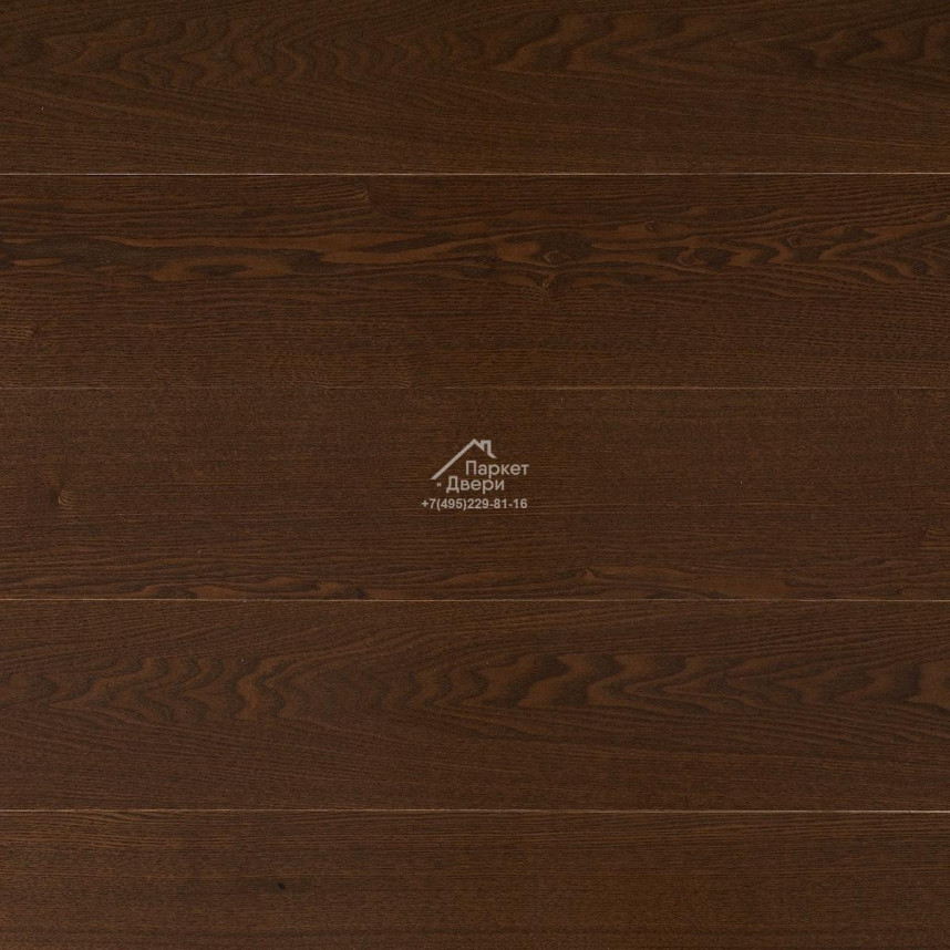 Паркетная доска Amber Wood (Амбер Вуд) Фьюжн Ясень Шоколад Браш Лак 909х125х14