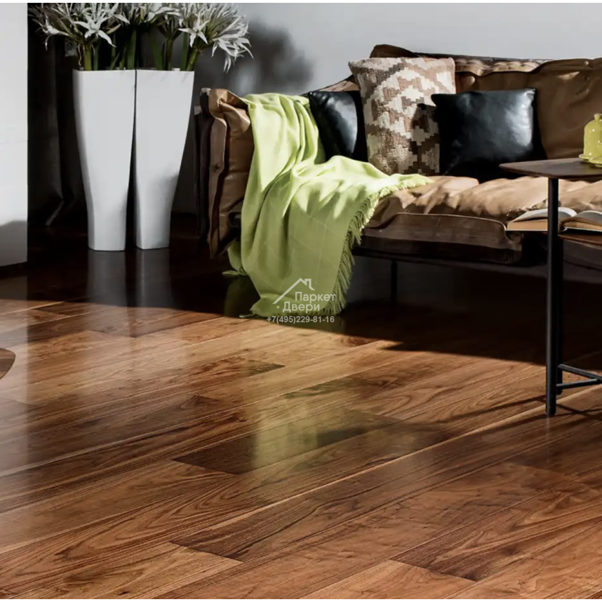 Паркетная доска Coswick Американский орех / American Walnut collection Натуральный  1372-1101-30 600…2100x190x15-1