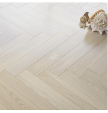 Паркет Английская Ёлка Coswick Белые ночи / White Breathe collection Дуб Белый иней 1122-1258-10 635x127x19.05