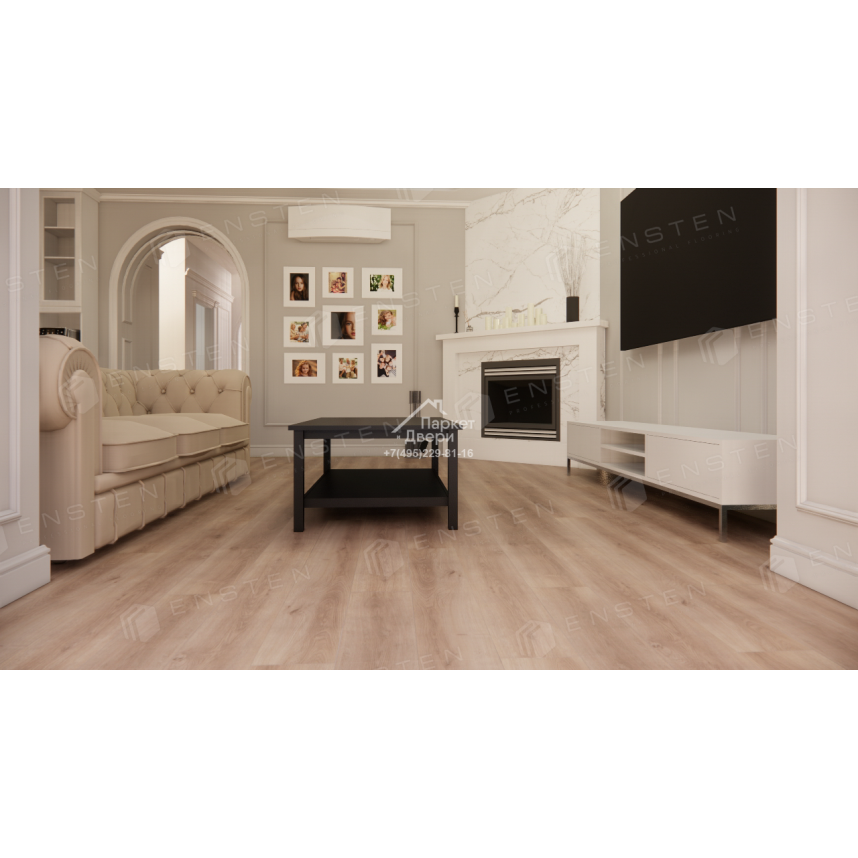 Кварцвиниловый SPC ламинат Ensten Hygge Камелия ECO 102-12 1524х180х4-1