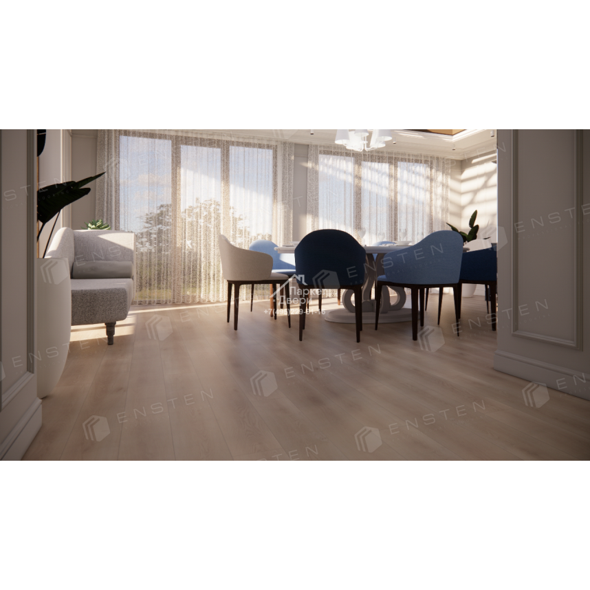 Кварцвиниловый SPC ламинат Ensten Hygge Пион ECO 102-14 1524х180х4-1