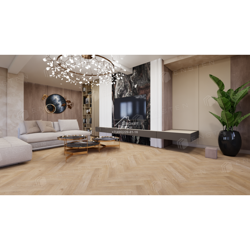 Кварцвиниловый SPC ламинат Ensten Valland Parquet Олива ECO 103-04 600х125х4-1