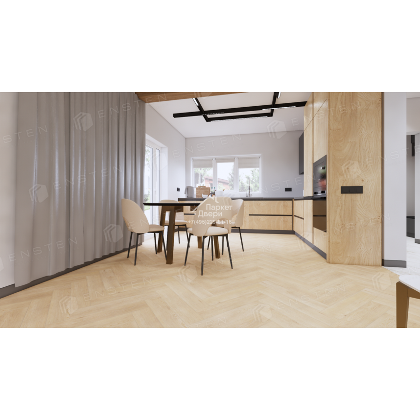 Кварцвиниловый SPC ламинат Ensten Valland Parquet Гамильтон ECO 103-10 600х125х4-1