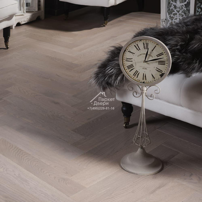 Паркет Английская Ёлка Coswick Оттенки серого Шамбор рустикальный / Chambord Rustic 1122-3215-20 635x127x19,05-1