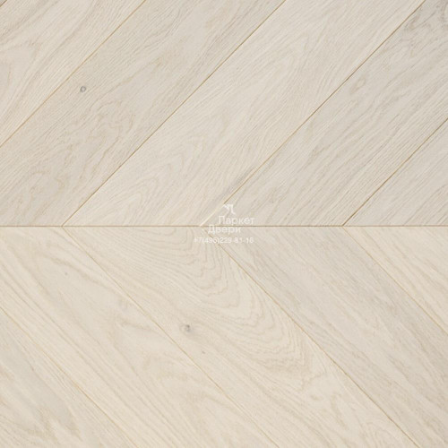 Паркетная доска Ёлка Esta Parket Ясень 24010 Herringbone Elegant Frost Ivory Pores  600x100x14 мм