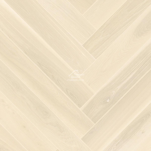 Паркетная доска Ёлка Esta Parket Ясень 25002 Chevron Elegant Frost Ivory Pores 480x100x14 мм