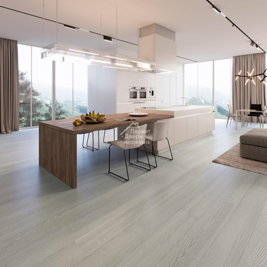Паркетная доска Esta Parket Дуб 11166 BC Dusky Grey White Pores 1800-2390x180x14 мм