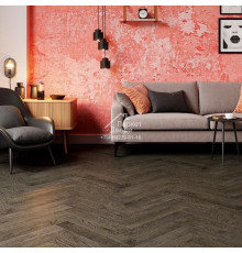 Паркетная доска Ёлка Esta Parket Дуб 14032 Herringbone Nordic S Lava Grey 600x100x14 мм