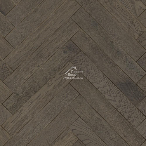 Паркетная доска Ёлка Esta Parket Дуб 14032 Herringbone Nordic S Lava Grey 600x100x14 мм
