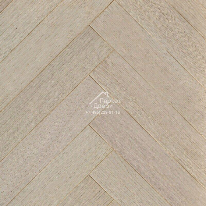 Паркетная доска Ёлка Esta Parket Дуб 14029 Herringbone Nordic S Pearl 600x100x14 мм