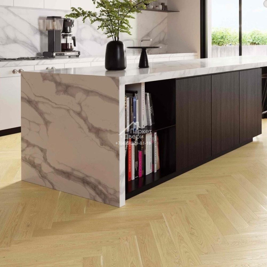 Паркетная доска Ёлка Esta Parket Дуб 14287 Herringbone AB Dazy 600x100x14 мм