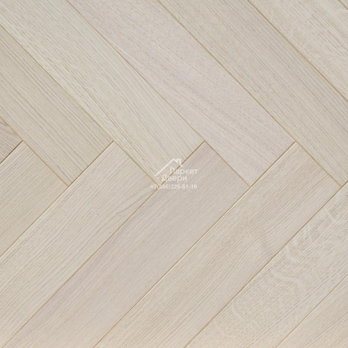 Паркетная доска Ёлка Esta Parket Дуб 14289 Herringbone AB Latte 600x100x14 мм