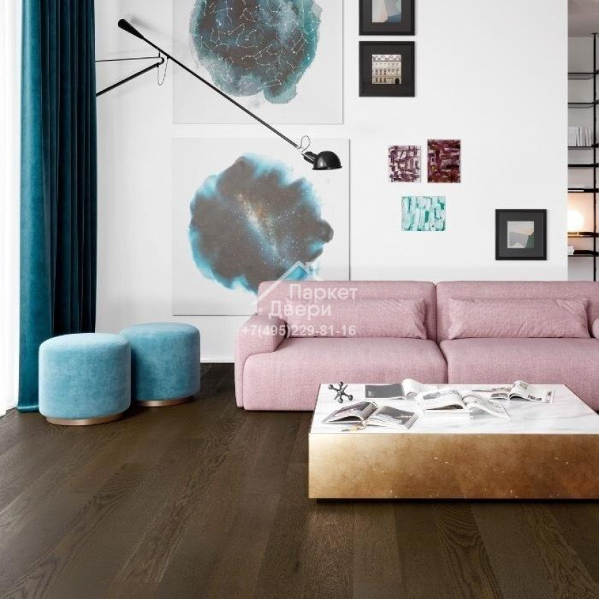 Паркетная доска Esta Parket Дуб 11161 BC Tobacco Brown 1800-2390x160x14 мм