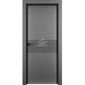 Дверь Межкомнатная ОФРАМ современные формы Лайн черная