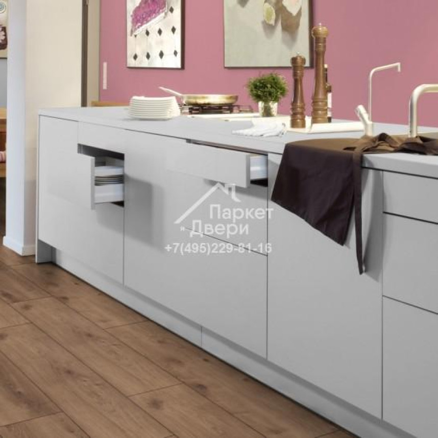 Ламинат Kronotex Exquisit Plus D6019 Дуб Кашмир коричневый 1380x244x8-1