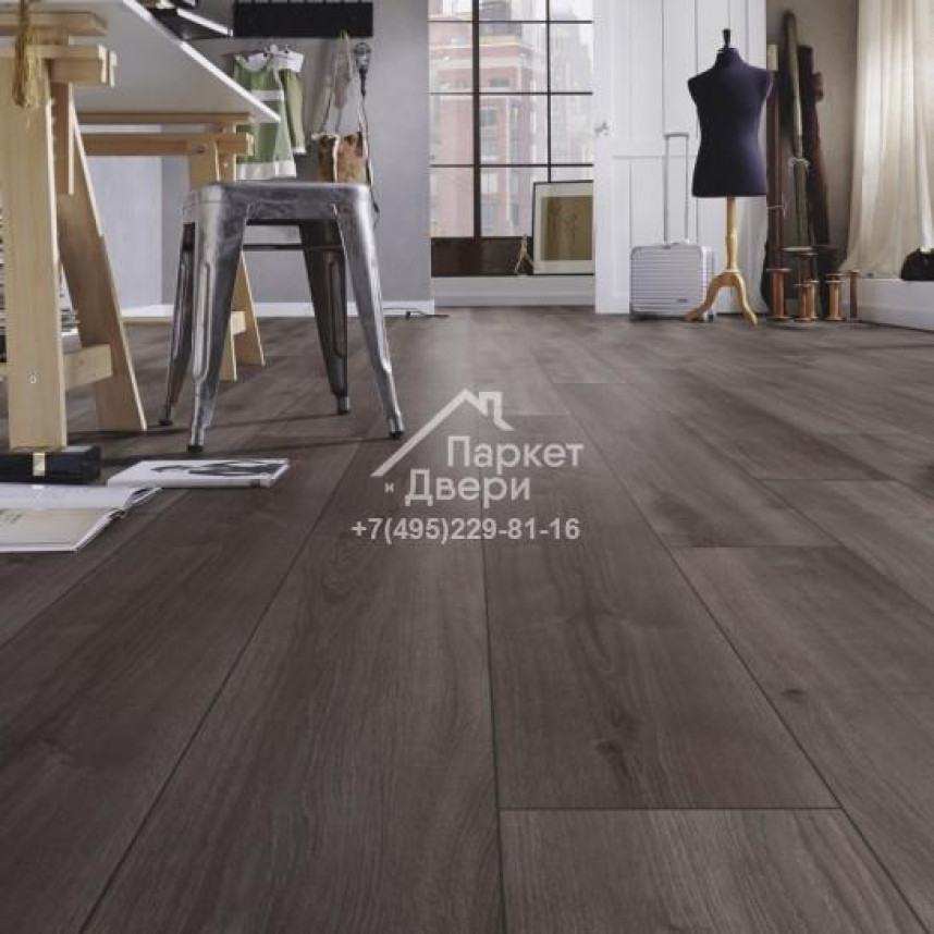 Ламинат Kronotex Exquisit D6017 Дуб Кашмир черный 1380x193x8-4