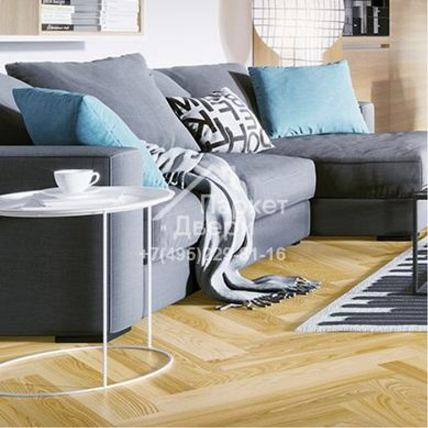 Паркет елка Barlinek Classico line Ясень Auric Классическая елка,725x130x14-1