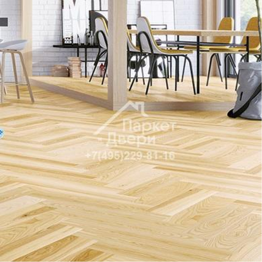 Паркет елка Barlinek Classico line Ясень Auric Классическая елка,725x130x14-2