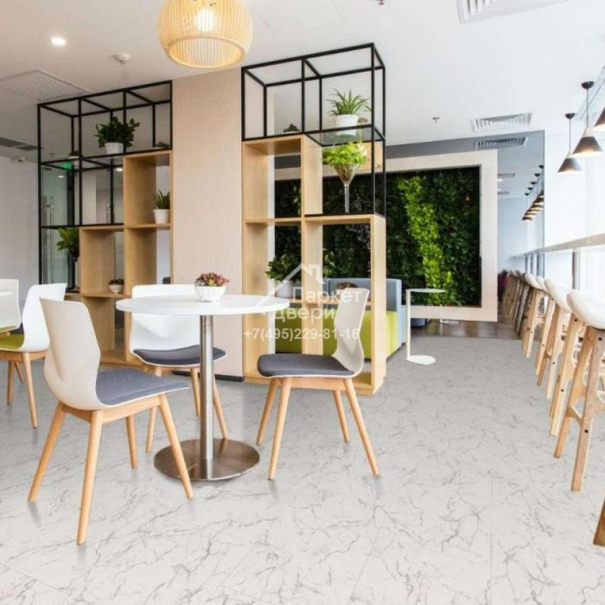 Виниловый пол The Floor STONE D2921 CARRARA MARBLE 5G 800x400x6мм-1