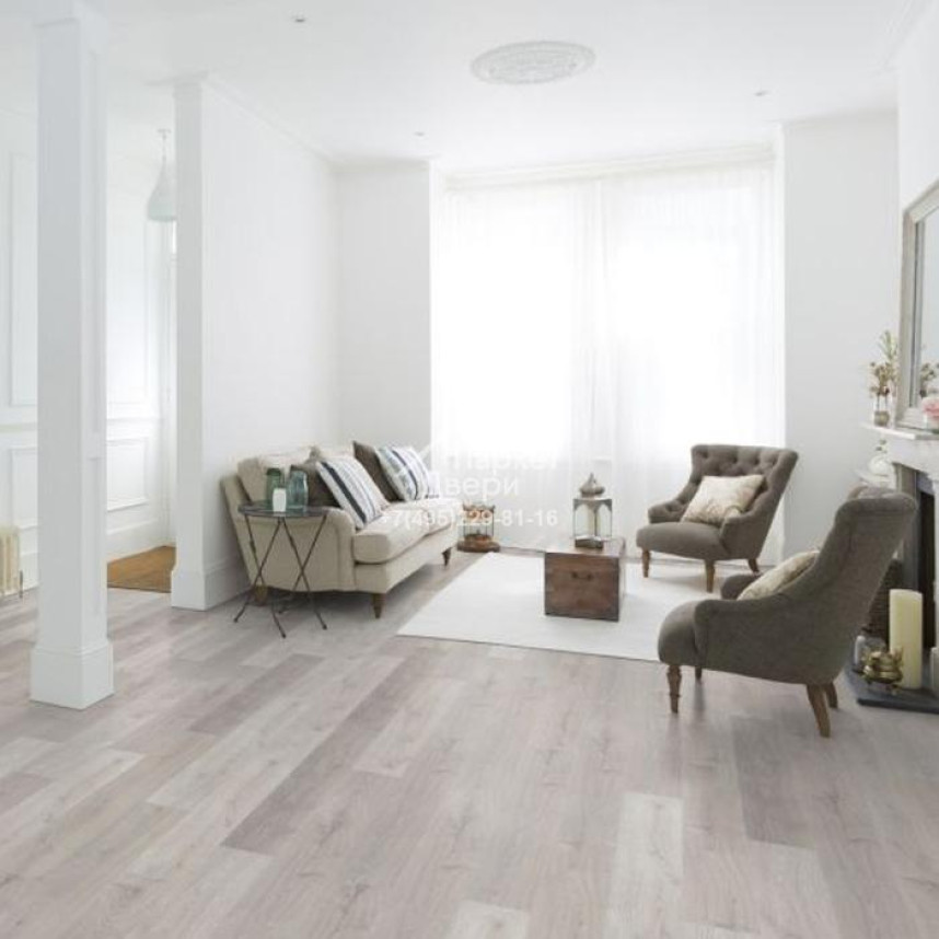 Пробковый Замковый пол Wicanders Wood Go Oak Light Gris LJUX001 1220x185x10,5мм-1