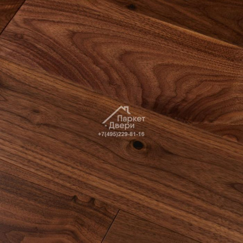 Инженерная доска HM Flooring  Орех американский НАТУР (Walnut) лак 14х150х400-1500 мм